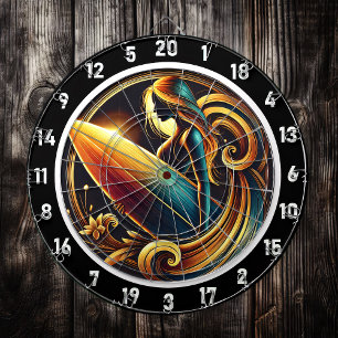 Surferglöd med Golden Sunset-design Darttavla