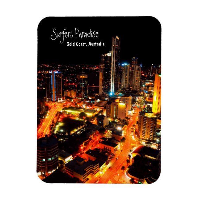 Surfers Paradise Guld Kusten Australia Ljus Magnet (Vertikal)