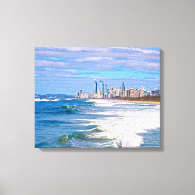 Surfers Paradise, Guld Kusten, Australien Canvastryck (Framsida)