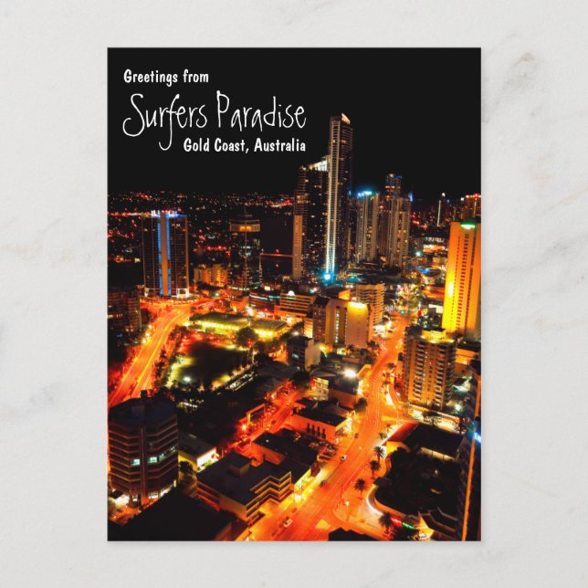 Surfers Paradise, Guld Kusten, Australien Vykort (Framsida)