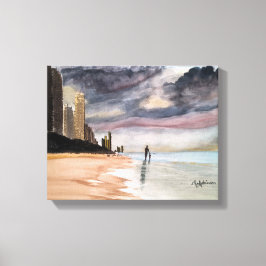 SURFERS PARADISE Queensland Australia WATERCOLOR Canvastryck