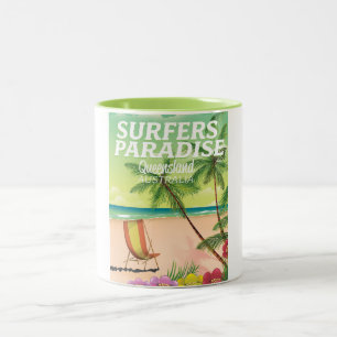 Surfers Paradise Queensland Australien Två-Tonad Mugg