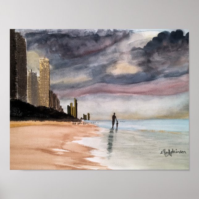 SURFERS PARADISE WATERCOLOR POSTER (Framsidan)