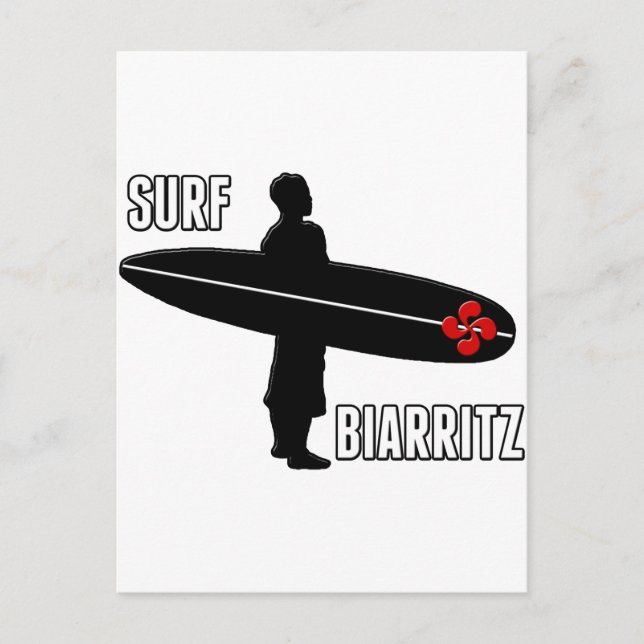Surfeur Biarritz Basque Vykort (Framsida)
