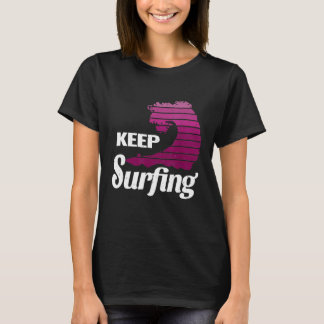 surfgåspåfyllnad från surfning av behålla på surfa t shirt