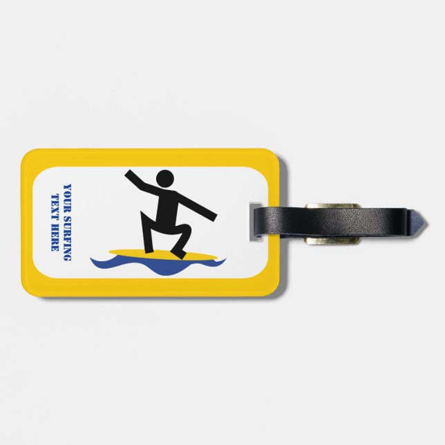 Surfgåvor, surfare på hans anpassningsbar bagagebricka (Baksida Vågrät)