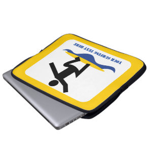 Surfgåvor, surfare på hans anpassningsbar laptop fodral
