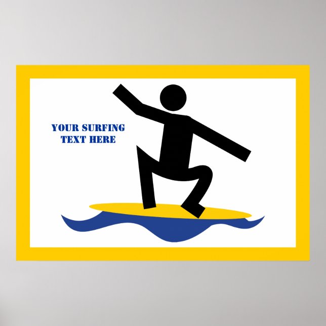 Surfgåvor, surfare på hans anpassningsbar poster (Framsidan)