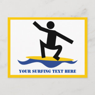 Surfgåvor, surfare på hans anpassningsbar vykort
