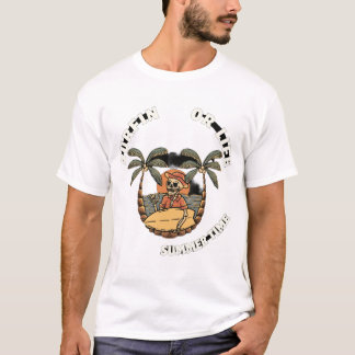 Surfin eller Life Skeleton Summer T-Shirt Design