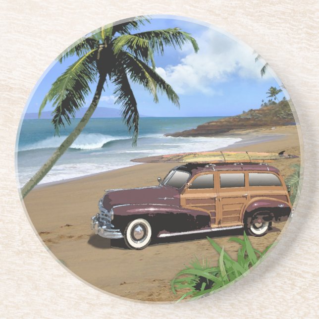 Surfin Hawaii Underlägg Sandsten (Framsidan)