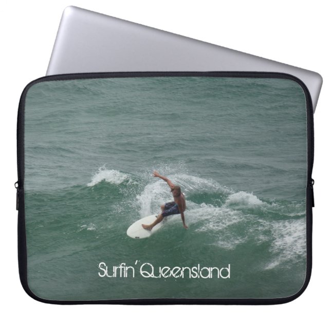 surfin Queensland Laptop Sleeve (Framsidan)