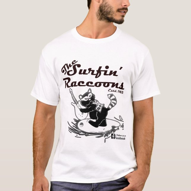 Surfin' Raccoons Band Shirt T (Framsida)