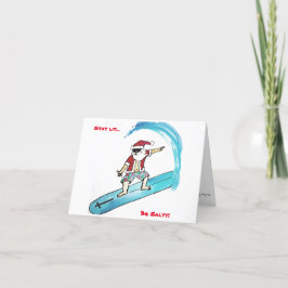 Surfin Santa Vikta Holiday Card Helgkort