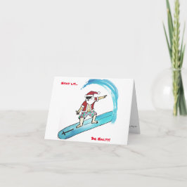 Surfin Santa Vikta Holiday Card Helgkort