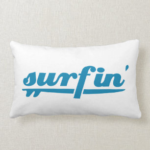Surfin surfingbrädablått lumbarkudde