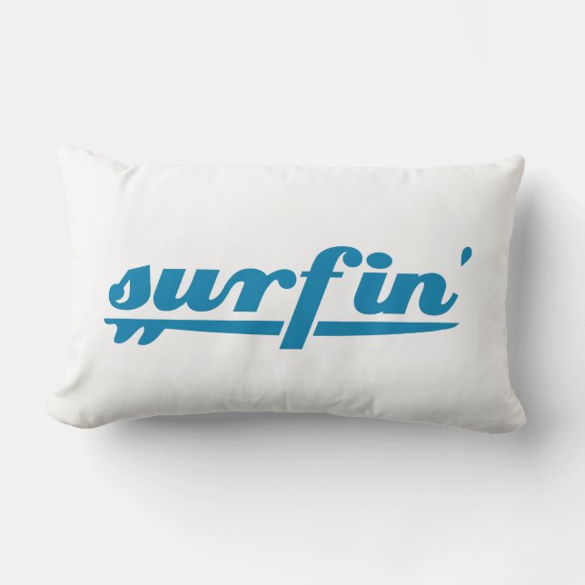 Surfin surfingbrädablått lumbarkudde (Framsida)