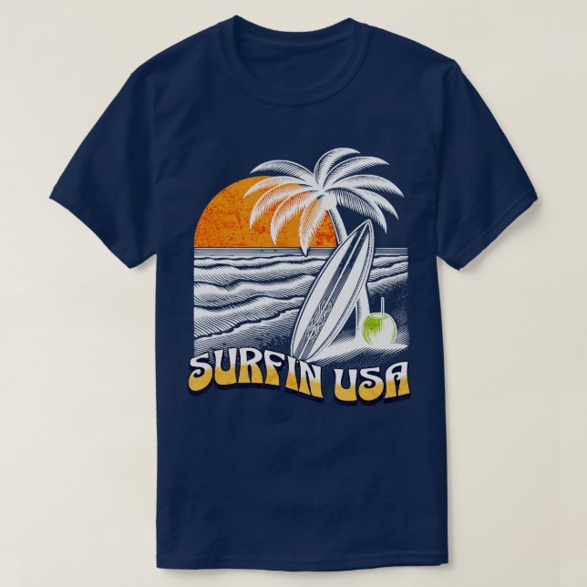 Surfin USA TShirt T Shirt (Design framsida)