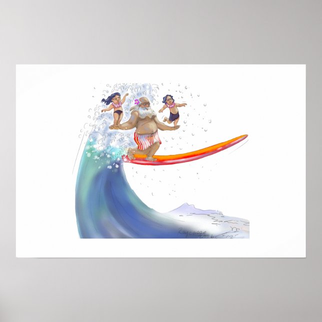 SUrFiN WiTh sAnTa Poster (Framsidan)