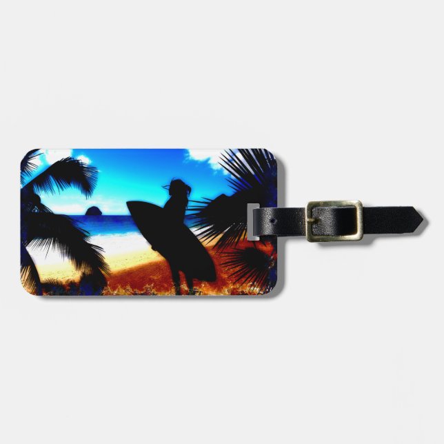 Surfing 10 bagagebricka (Horisontell Framsida)