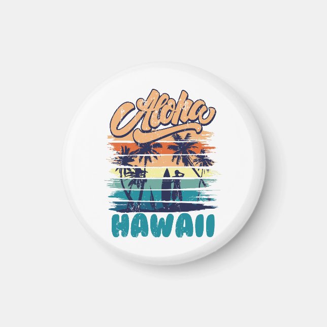 Surfing - Aloha Hawaii Magnet (Framsidan)