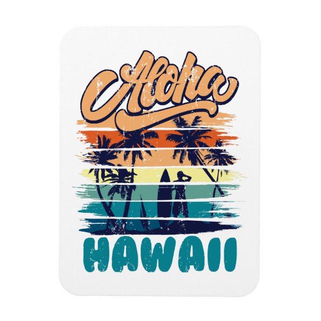 Surfing - Aloha Hawaii Magnet (Vertikal)