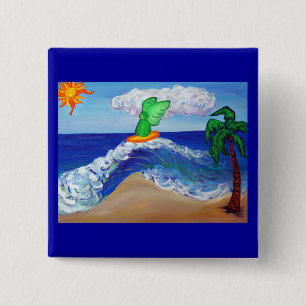 Surfing Angel Raphael Button Knapp