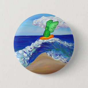 Surfing Angel Raphael Button Knapp