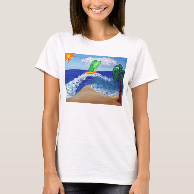 Surfing Angel Raphael Shirt Tee Shirt (Framsida)