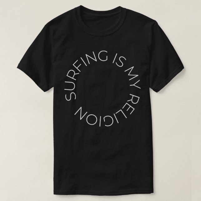 Surfing är min religion t shirt (Design framsida)