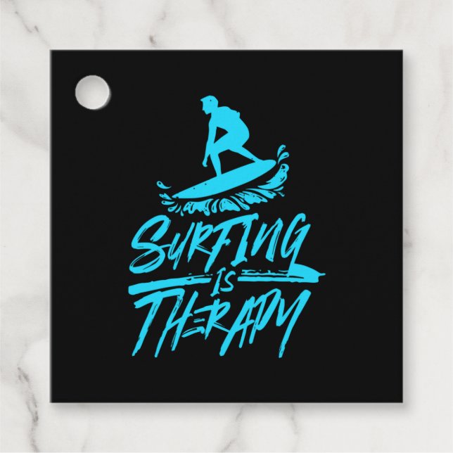 Surfing är terapi gåvor etiketter (Framsida)