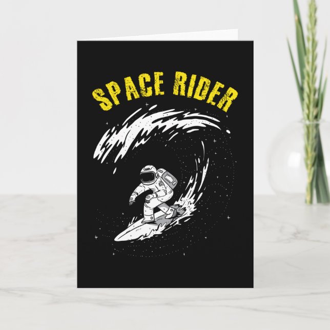 Surfing Astronaut Space Rider Kort (Framsida)