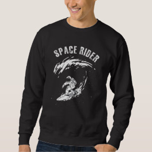 Surfing Astronaut Space Rider Lång Ärmad Tröja