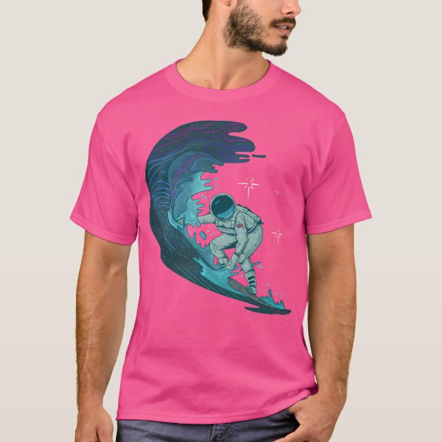 Surfing Astronaut T Shirt (Framsida)