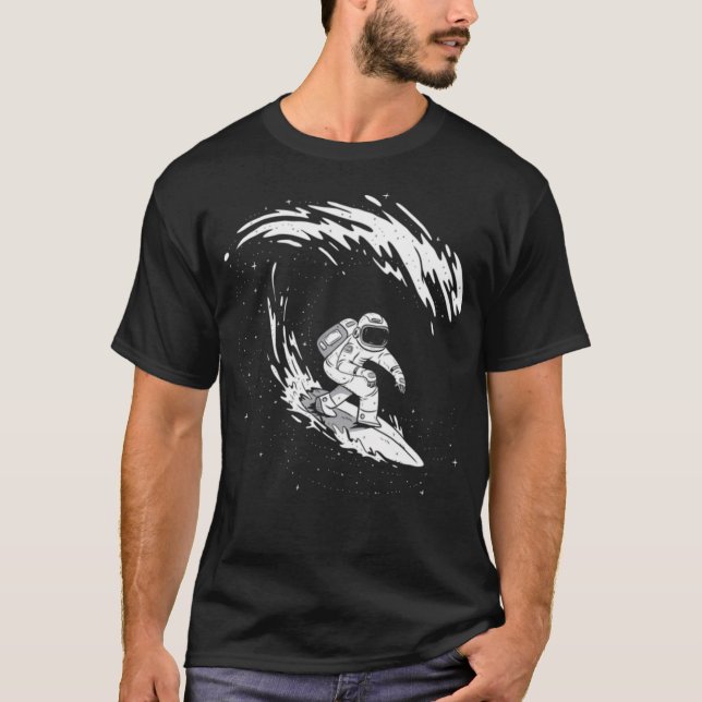 Surfing Astronaut T Shirt (Framsida)