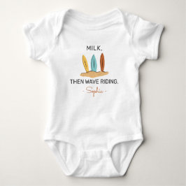Surfing Baby Shower Milk Then Wave Riding - Surfer T Shirt