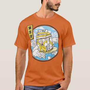 Surfing Banana Mjölk Carton Japan Wave Kawaii Vapo T Shirt