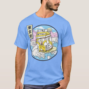 Surfing Banana Mjölk Carton Japan Wave Kawaii Vapo T Shirt
