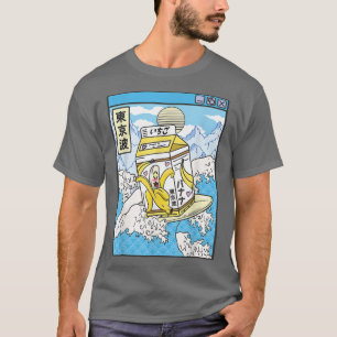 Surfing Banana Mjölk i Japan Vågar Anime Kawaii Va T Shirt