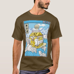 Surfing Banana Mjölk i Japan Vågar Anime Kawaii Va T Shirt