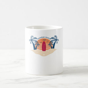 Surfing Beach Kaffemugg
