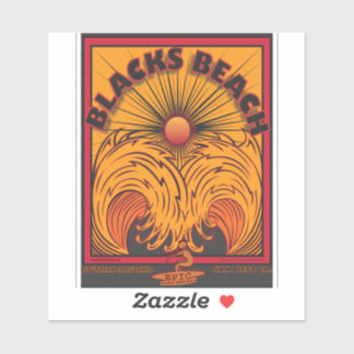 SURFING BEACH SAN DIEGO CALIFORNIA KLISTERMÄRKEN