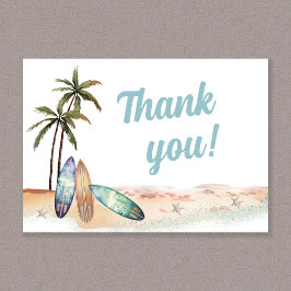 Surfing Beach Summer Baby Shower Tack Kort