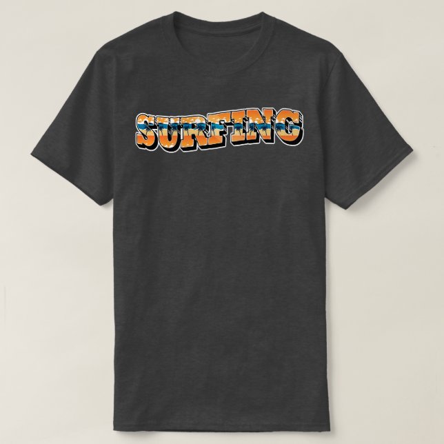 Surfing Beach Summer Typography T Shirt (Design framsida)