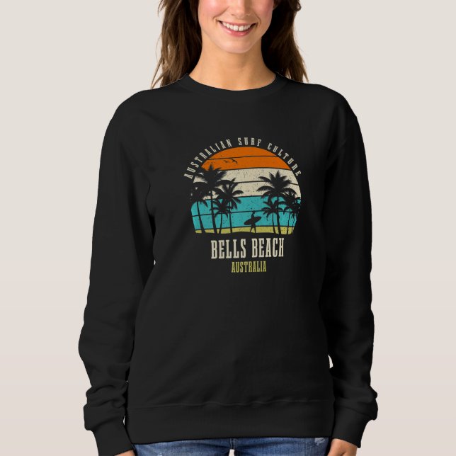 Surfing Bells Beach Australia Australian Surf Cult T Shirt (Framsida)