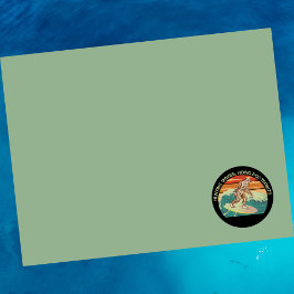 Surfing Bigfoot Hunting Vinkarare Gömmande fotavtr Post-it Block