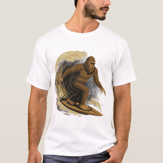 Surfing Bigfoot T Shirt