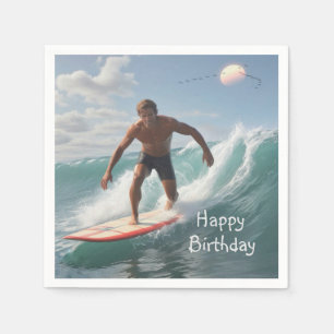 Surfing Birthday Pappersservett