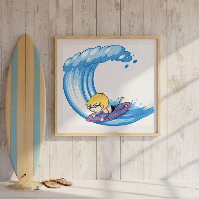 Surfing Boy Poster (Skapare uppladdad)