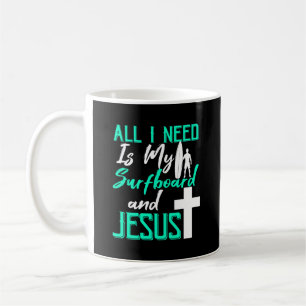 Surfing Christian Surfer Jesus Gift Surfa Kaffemugg